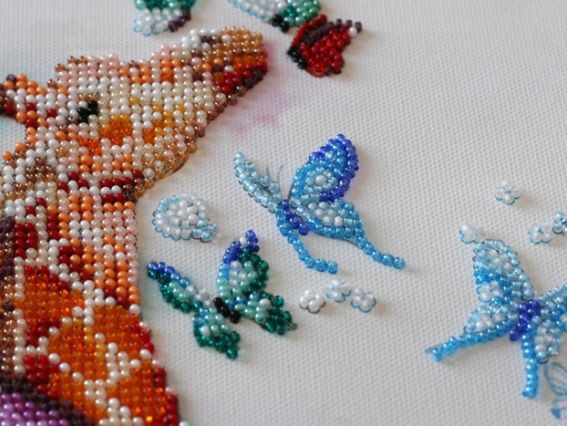 Набір для вишивання бісером AB-641 Плямисті жирафики, Абріс Арт