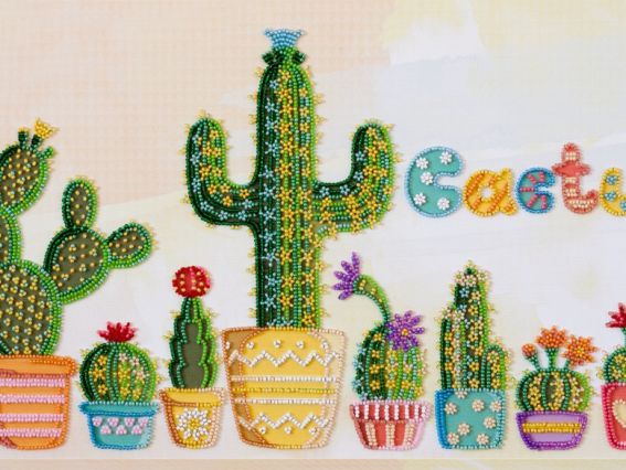 Набір для вишивання бісером AB-648 Кактуси Абріс Арт