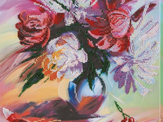 Набір для вишивання бісером AB-660 Мальовничі півонії Абріс Арт