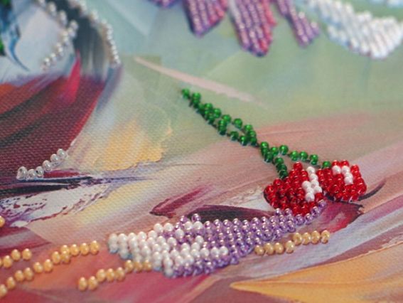 Набір для вишивання бісером AB-660 Мальовничі півонії Абріс Арт