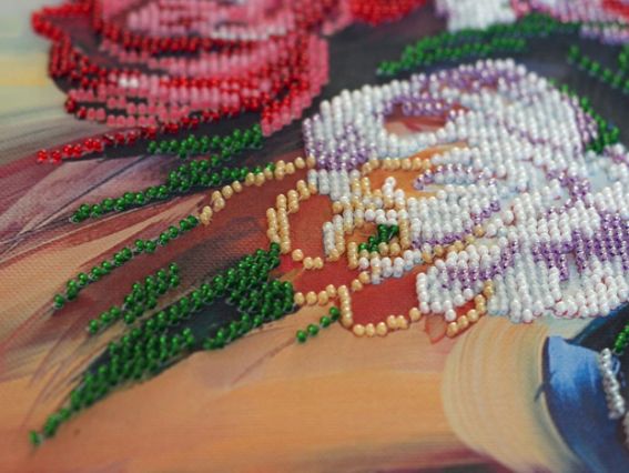 Набір для вишивання бісером AB-660 Мальовничі півонії Абріс Арт