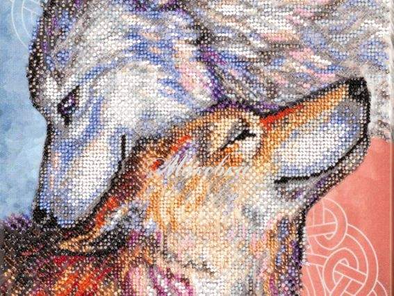 Вышивка бісером AB-685 Нежности (волки), Абрис Арт Вышивка бісером AB-685 Нежности (волки), Абрис Арт