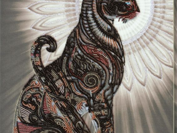 Набір для вишивання бісером AB-695, Баст в ночі , Абріс Арт