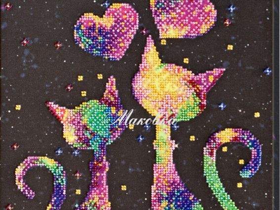 Вышивка бісером AB-744 Котики-муркотики Абрис Арт