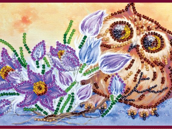 Набір для вишивання бісером Сумка Сова і крокус, АСА-003, Абрис Арт