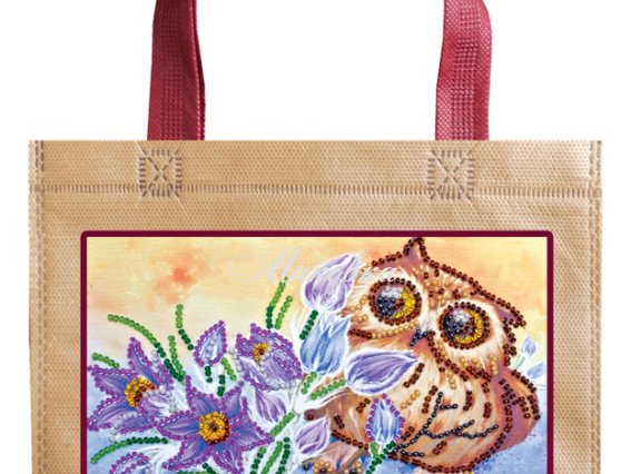 Набір для вишивання Сумка Сова і крокус, АСА-003, Абрис Арт Набір для вишивання Сумка Сова і крокус, АСА-003, Абрис Арт