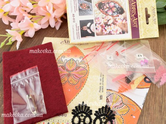 Набор для вишивання Прикраса AD-012 Грайливі завитки, бісер. Абріс Арт