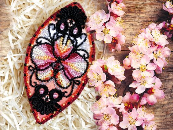 Набор для вишивання Прикраса AD-012 Грайливі завитки, бісер. Абріс Арт