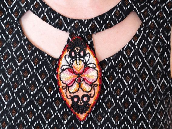 Набор для вишивання Прикраса AD-012 Грайливі завитки, бісер. Абріс Арт