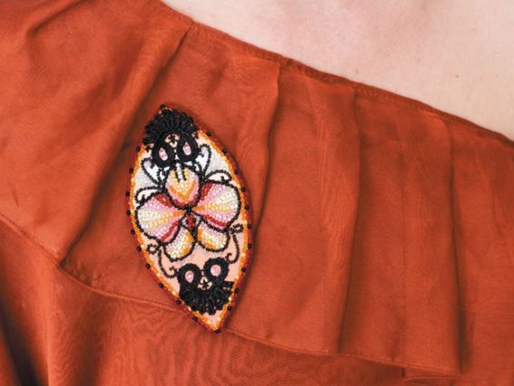 Набор для вишивання Прикраса AD-012 Грайливі завитки, бісер. Абріс Арт