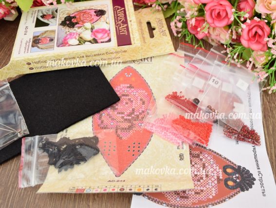 Набор для вышивання Прикраса AD-014 Пристрасть,, бісер. Абріс Арт