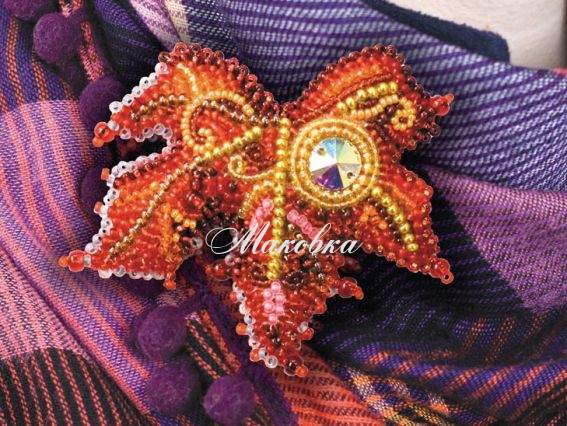 Брошь AD-018 Крапелька сонця, Абріс Арт Набір для вишивання бісером Брошь AD-018 Крапелька сонця, Абріс Арт Набір для вишивання бісером