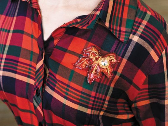 Набор для вышивання Прикраса Брошка AD-018 Крапелька сонця, бісер. Абріс Арт