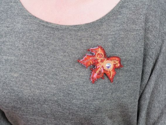 Набор для вышивання Прикраса Брошка AD-018 Крапелька сонця, бісер. Абріс Арт