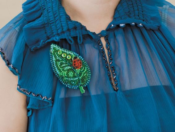 Набор для вишивання Прикраса AD-019 Маленька гостя, бісер. Абріс Арт