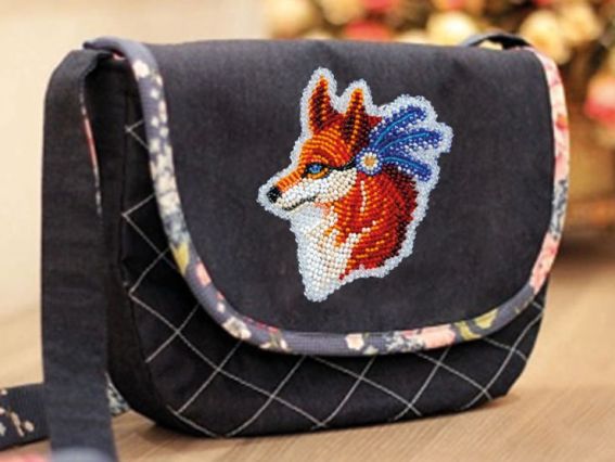 Набір для вишивання прикраса Патерихолст, AD-106 Лисичка, бісер. Абрис Арт