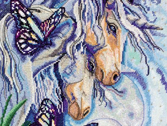 AH-033 Единороги, Абрис Арт набор для вышивания нитками AH-033 Единороги, Абрис Арт набор для вышивания нитками