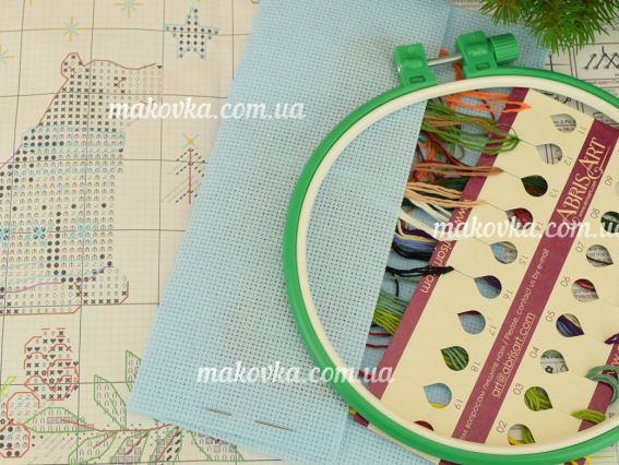 AHM-010 Перша зірка, набір з пяльцями для вишивання хрестом, Абріс Арт