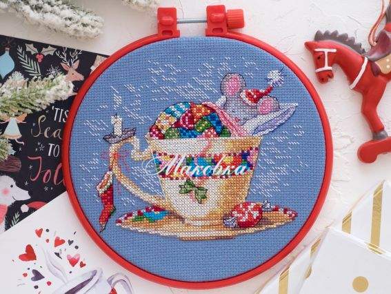 AHM-015 Солодких снів (мишка), Абріс Арт набір з п'яльцями для вишивання нитками AHM-015 Солодких снів (мишка), Абріс Арт набір з п'яльцями для вишивання нитками