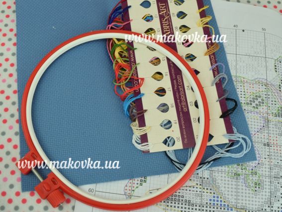 Нбір з п'яльцями для вишивання хрестом AHM-015 Солодкий снів (миша) ,  Абріс Арт