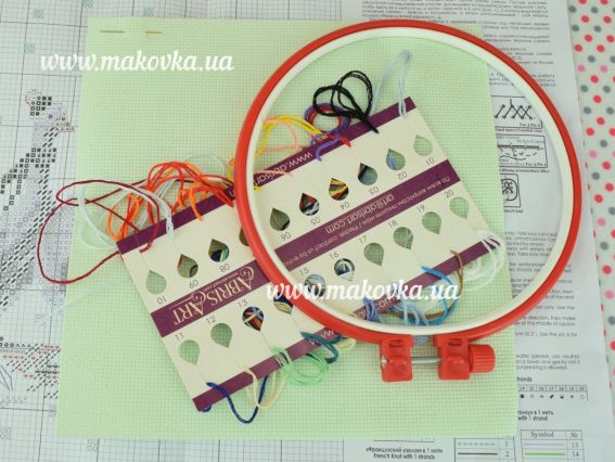 AHM-016 Три веселих гуся , набір з пяльцями для вишивання хрестом, Абріс Арт