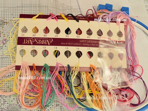 AHM-020 Сни весни, набір з пяльцями для вишивання хрестом, Абріс Арт