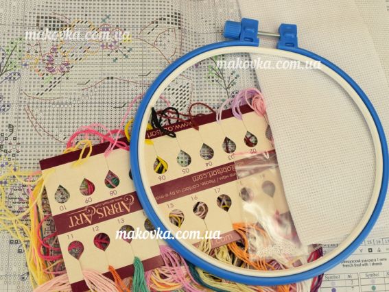 AHM-020 Сни весни, набір з пяльцями для вишивання хрестом, Абріс Арт