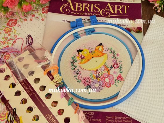 AHM-020 Сни весни, набір з пяльцями для вишивання хрестом, Абріс Арт
