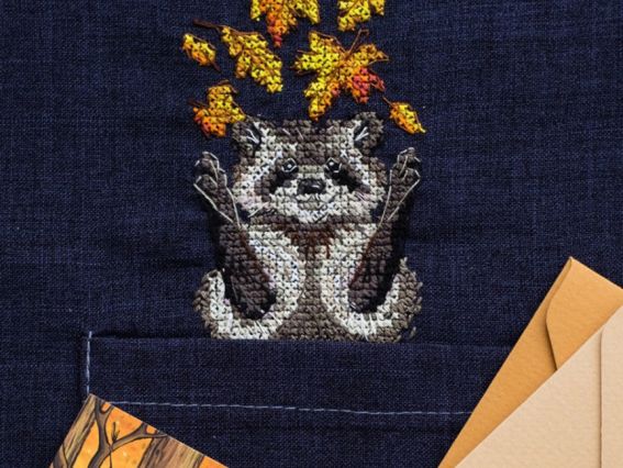 Набір для вишивання хрестиком на одязі AHO-003 Єнотик , Абріс Арт