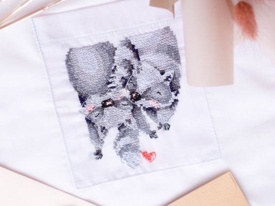 Набір для вишивання хрестиком на одязі AHO-006 На кінчику хвоста , Абріс Арт