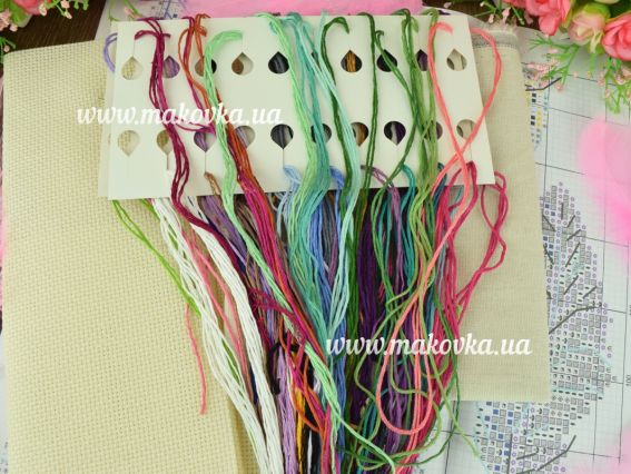 Набір-подушка Пір'я AHP-002 Абріс Арт для вишивання хрестом подушки