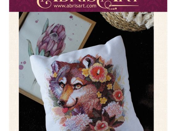 Набір для вишивання хрестиком подушки AHP-007 Лакі, Абріс Арт