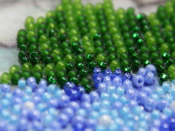 Набор для вышивания бисером миди AMB-004 Нежные гортензии, Абрис Арт