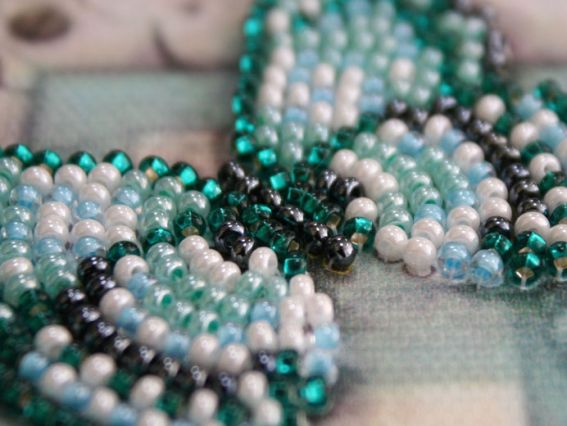 Набор для вышивания бисером миди AMB-004 Нежные гортензии, Абрис Арт