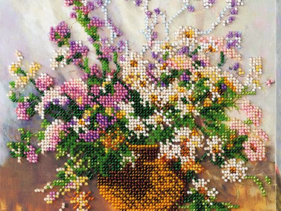 Набір для вишивання бісером міді AMB-035 Ніжний букет  Абріс Арт