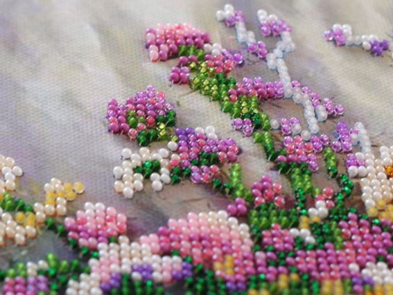 Набір для вишивання бісером міді AMB-035 Ніжний букет  Абріс Арт