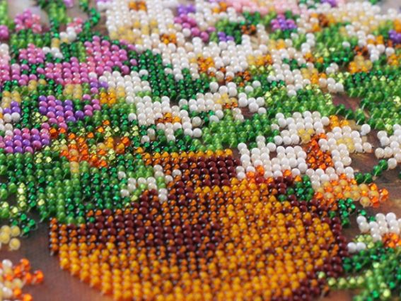 Набір для вишивання бісером міді AMB-035 Ніжний букет  Абріс Арт