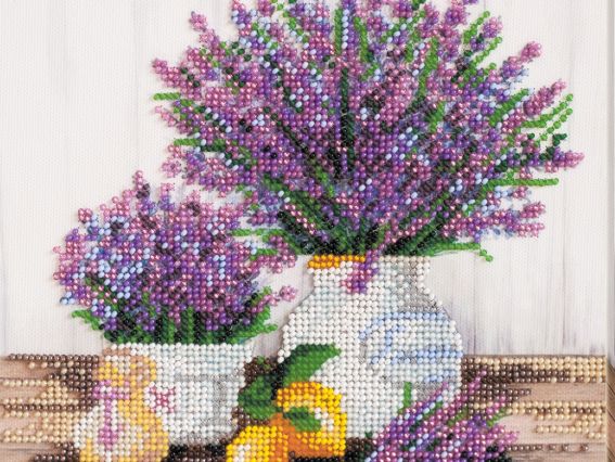 Набір для вишивання бісером міді AMB-059 Лаванди аромат  Абріс Арт