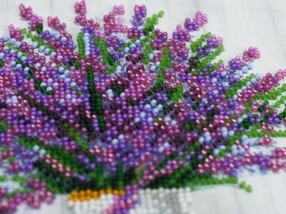 Набір для вишивання бісером міді AMB-059 Лаванди аромат  Абріс Арт