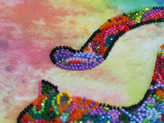 Набор для вышивания бисером миди AMB-060 Игривый котенок Абрис Арт