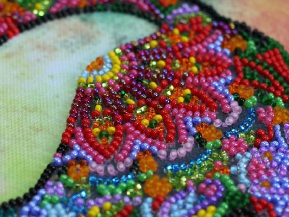 Набор для вышивания бисером миди AMB-060 Игривый котенок Абрис Арт