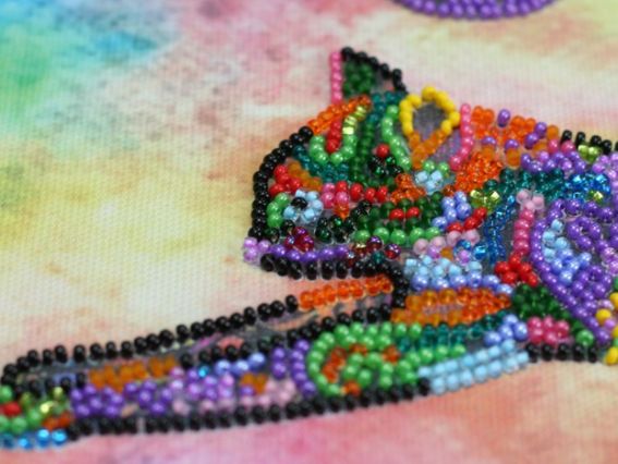 Набор для вышивания бисером миди AMB-060 Игривый котенок Абрис Арт