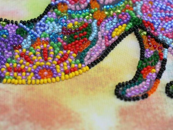 Набор для вышивания бисером миди AMB-060 Игривый котенок Абрис Арт