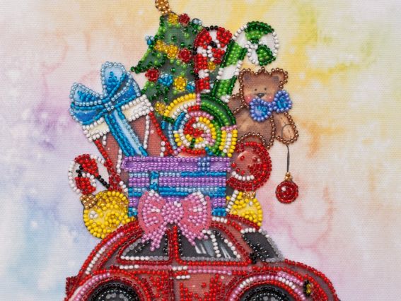 Вышивка бісером миди AMB-072 Машина подарков Абрис Арт Вышивка бісером миди AMB-072 Машина подарков Абрис Арт