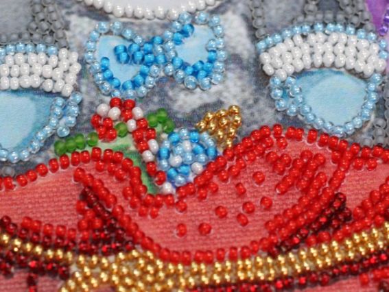 Набор для вышивания бисером миди AMB-073 А вот и я! Абрис Арт