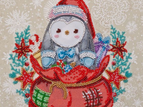 Набор для вышивания бисером миди AMB-073 А вот и я! Абрис Арт