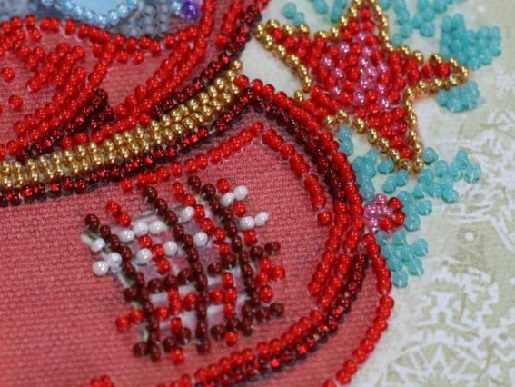 Набор для вышивания бисером миди AMB-073 А вот и я! Абрис Арт