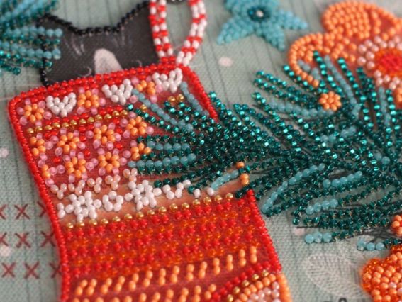 Набір для вишивання бісером міді AMB-074 Мяу  Абріс Арт