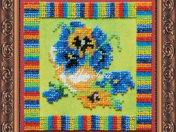 AB-092 Анютини очі , Абрис Арт Вишивка бісером