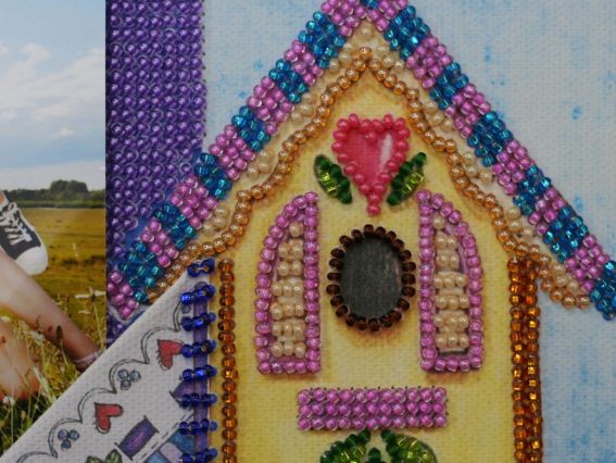 Набор для вышивания бисером AP-001 фоторамка Летний пэчворк, Абрис Арт